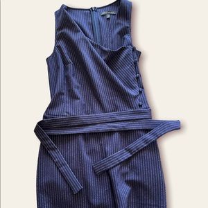 Blue and White Pinstripe Romper